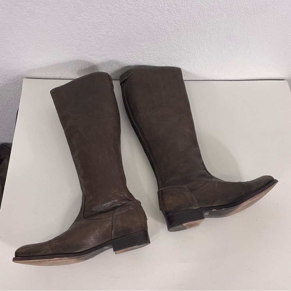Frye Brown Leather Tall Riding Boots size 6 - Picture 6 of 8